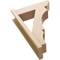 Ekena Millwork 8-in W x 26-in D x 38-in H Balboa Slat Rough Cedar Woodgrain TimberThane Outlooker, Primed Tan OUTUR080X26X38BOA24RCPR - alternate 6